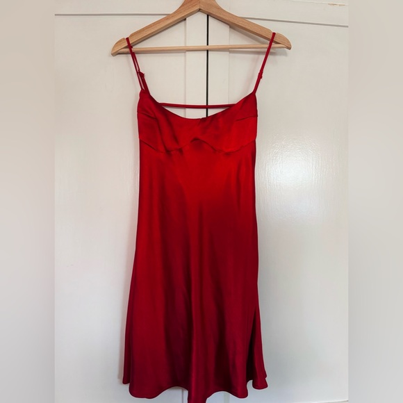 Hello Molly Free Somebody Red Satin Mini Dress - Picture 5 of 8